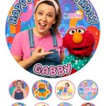 Ms. Rachel Icing Personalised Birthday Cake Topper & 8 Cupcake Toppers