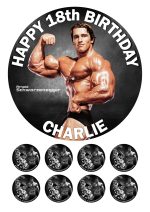 arnold schwarzenegger ICING CAKE TOPPER