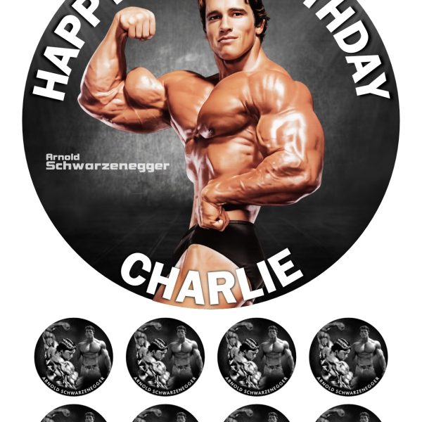 arnold schwarzenegger ICING CAKE TOPPER