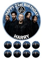 Custom Linkin Park cake topper for birthdays – personalised edible cake decoration