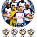 Tottenham Hotspur Cake Topper & 8 Cupcake Toppers | Personalised Edible Icing