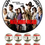 The Walking Dead edible birthday cake topper