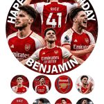 Declan Rice Arsenal Cake Topper personalised edible icing sheet