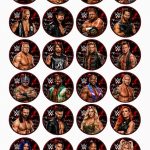 24x WWE Icing Cupcake Toppers – Edible Birthday Cake Decorations