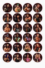WWE edible cupcake toppers – personalised birthday cake decorations with wrestling-inspired design