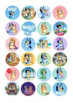 Bluey cupcake toppers