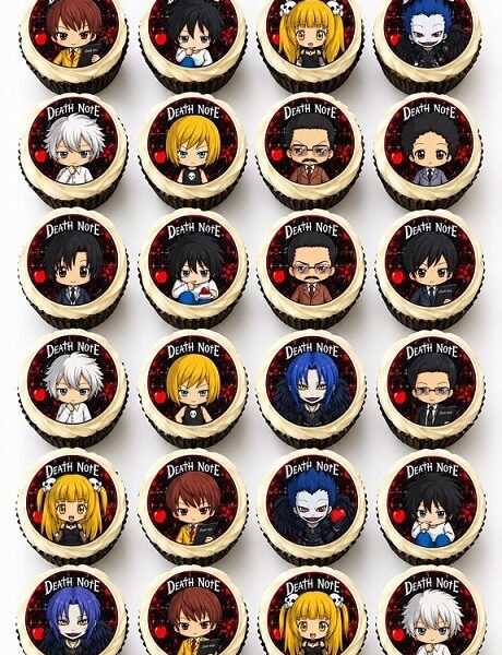 Death Note Icing Cupcake Toppers Edible Birthday Cake Decorations