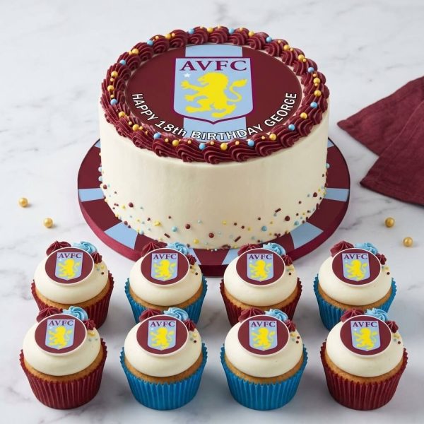 Aston Villa Cake Topper and Cupcake Toppers Personalised