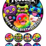 Fuggler Icing Cake Topper – Personalised Birthday Cake Topper & 8 Cupcake Toppers