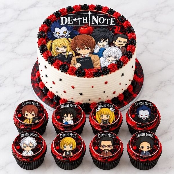 Death Note Cake Topper and Cupcake Toppers Personalised
