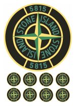 Stone Island Printable Sheet Edible Icing Cake Topper Design