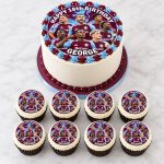 Aston Villa players cake topper set with edible football team print