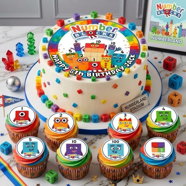 Numberblocks cake topper set with edible print