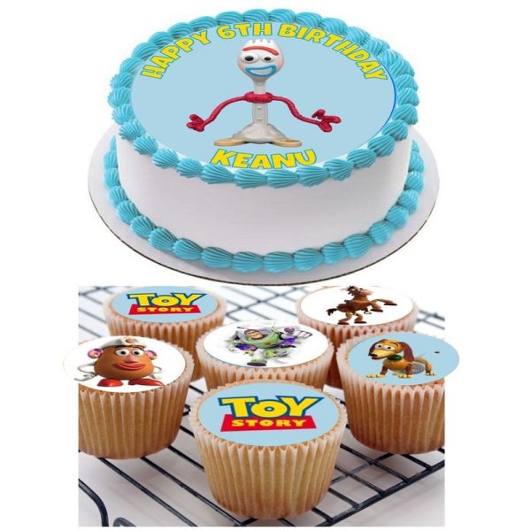 Forky cake topper set with edible print